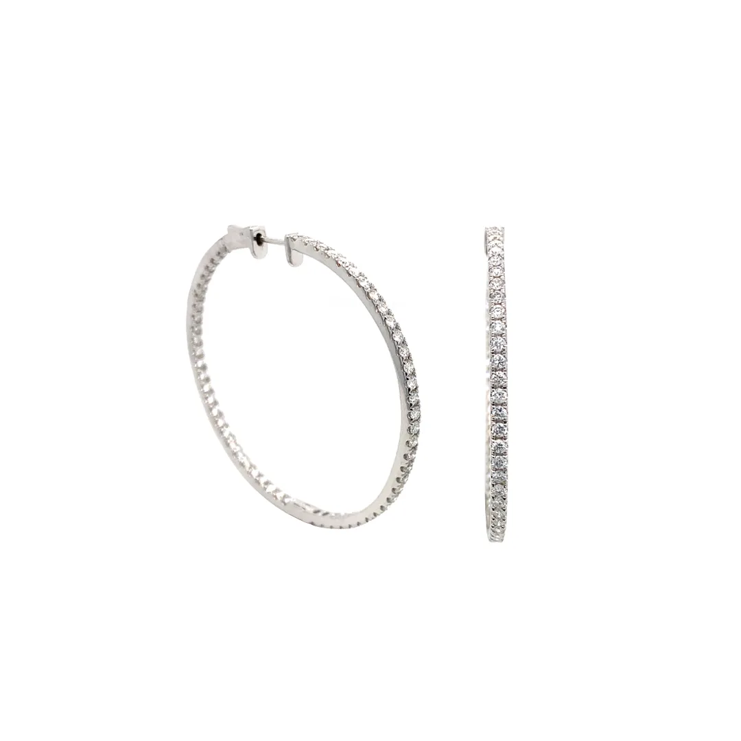 18K White Gold Diamond Earrings