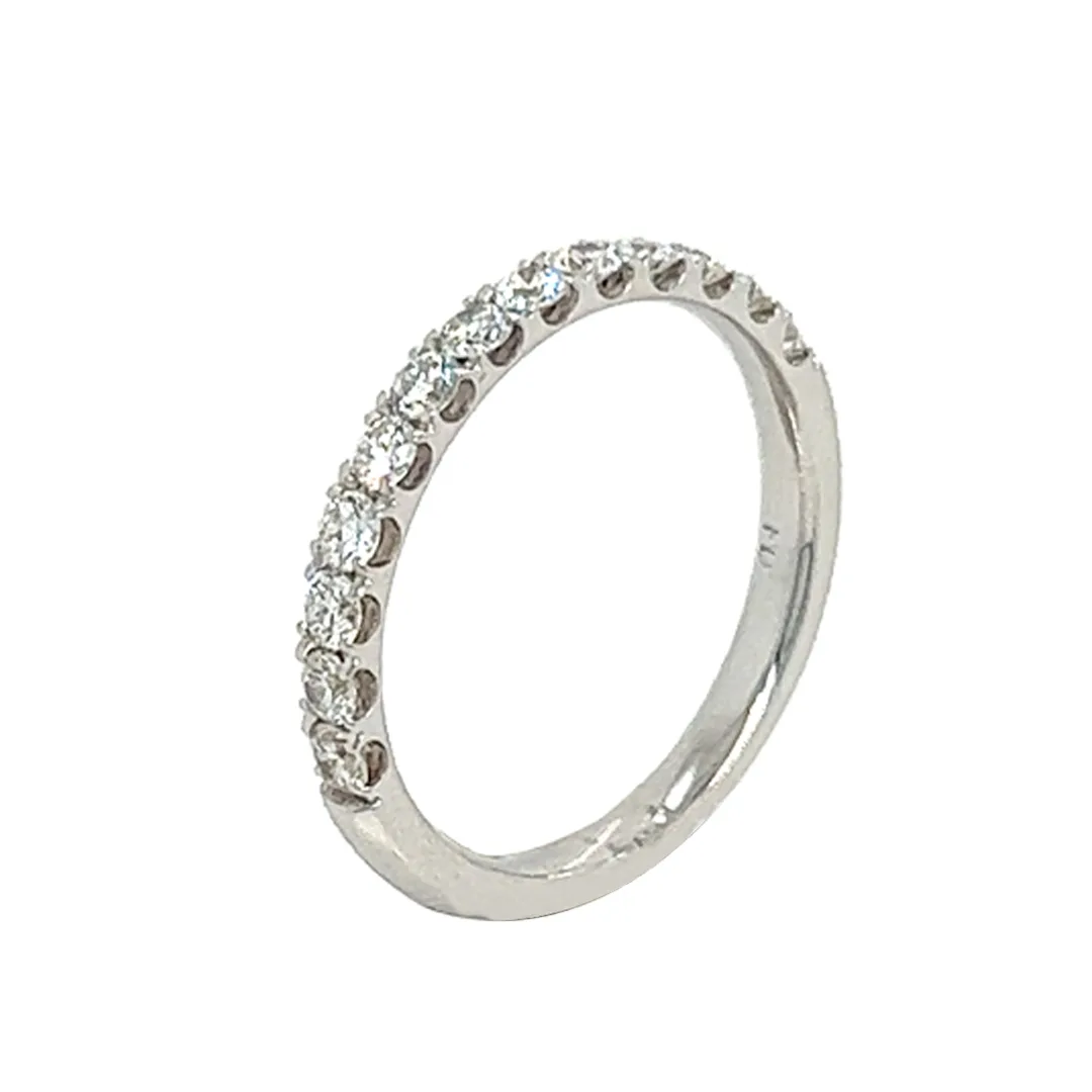 18K White Gold Diamond Band