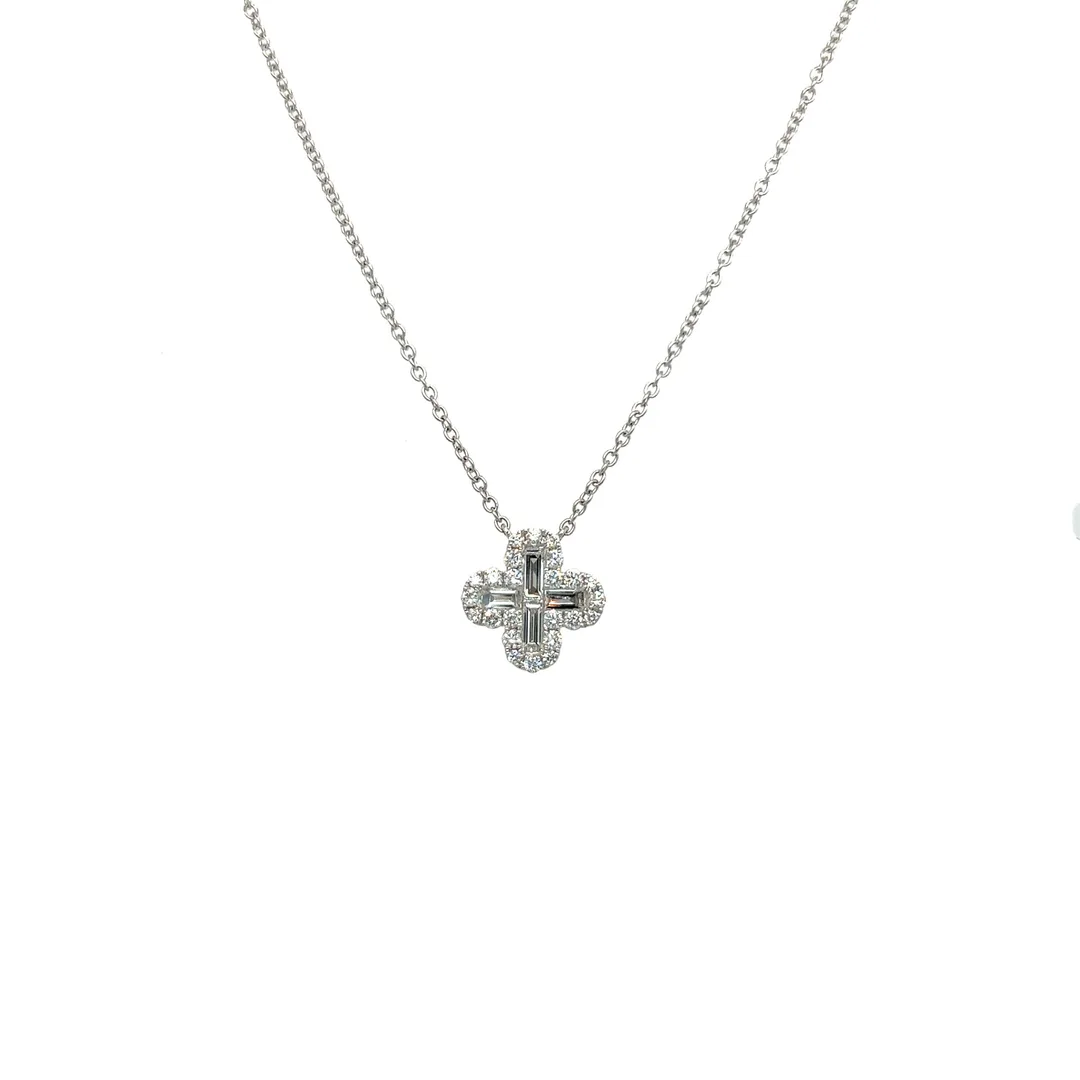 18K White Gold Diamond Necklace