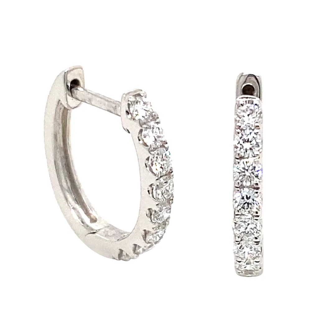 18K White Gold Diamond Earrings