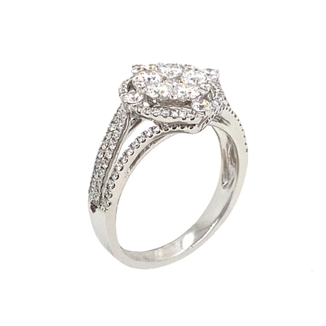 18K White Gold Diamond Ring