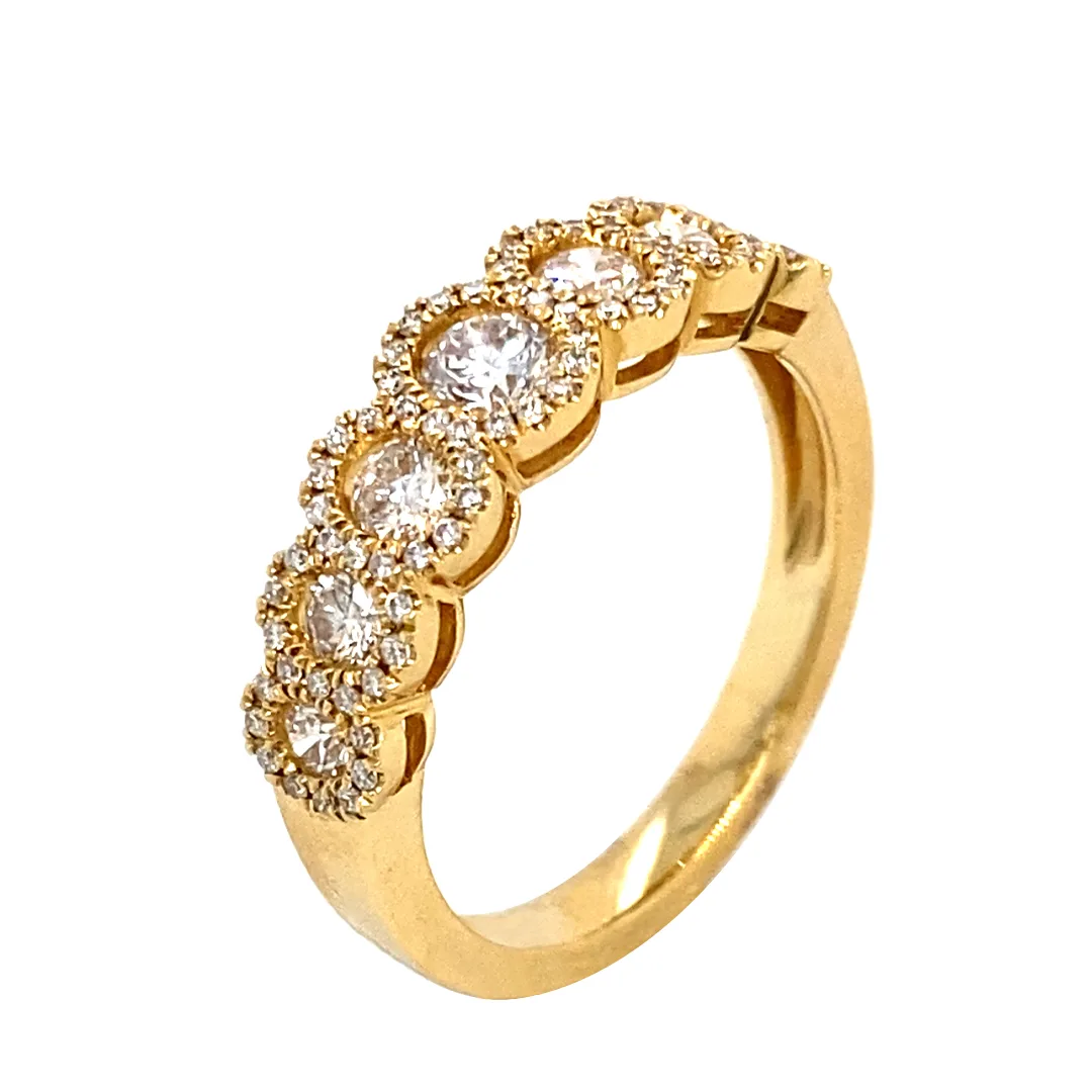 18K Yellow Gold Diamond Band