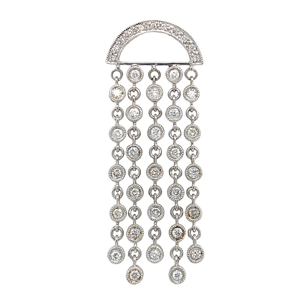 18K White Gold Diamond Pendant