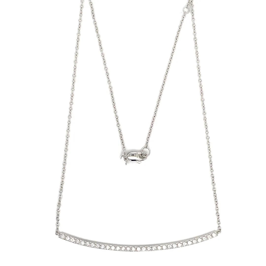 18K White Gold Diamond Necklace