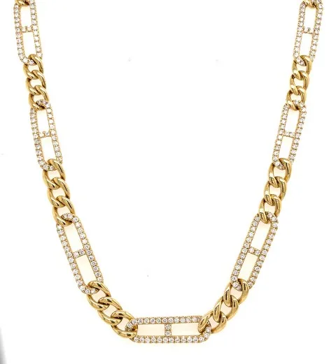 18K Yellow Gold Diamond Necklace