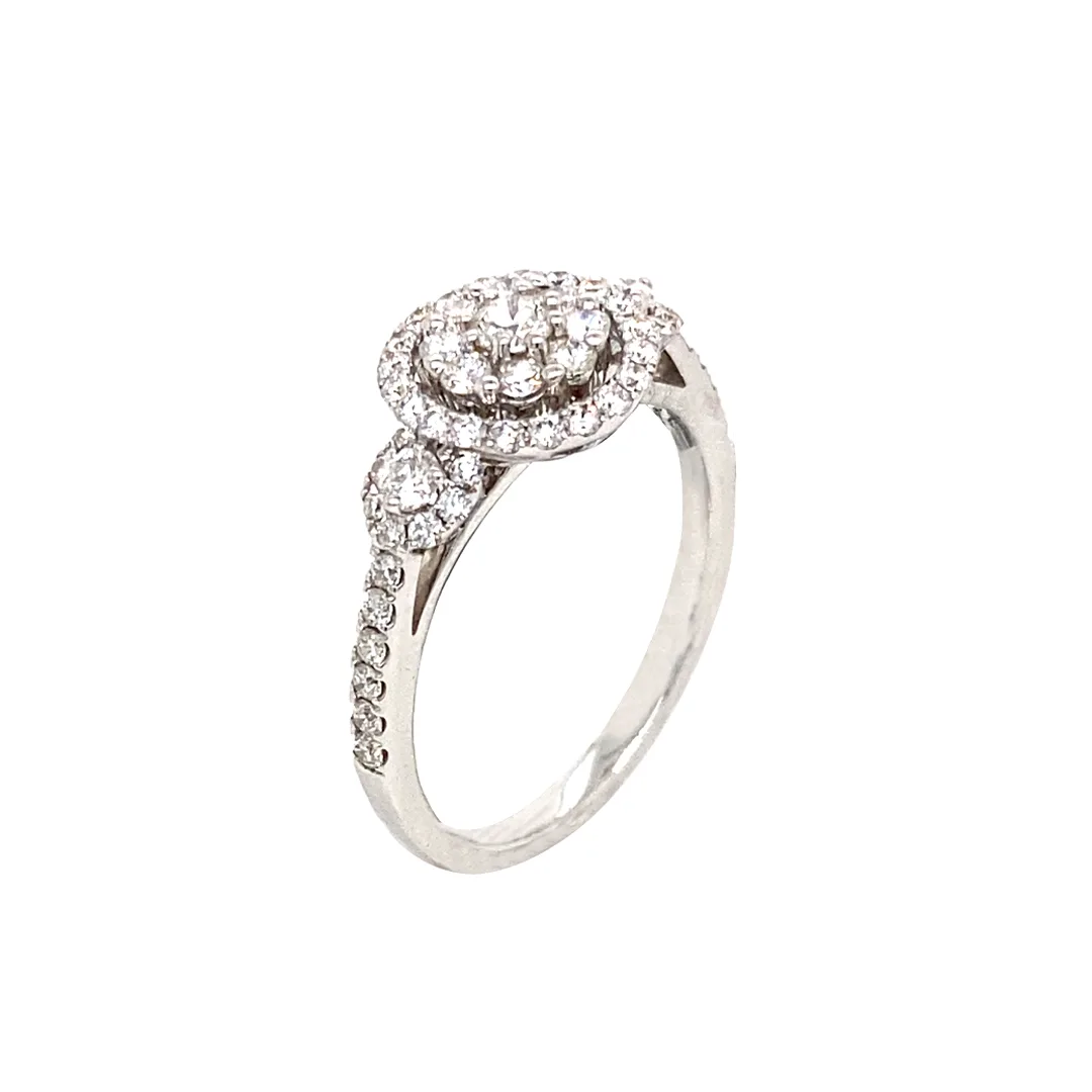 18K White Gold Diamond Ring