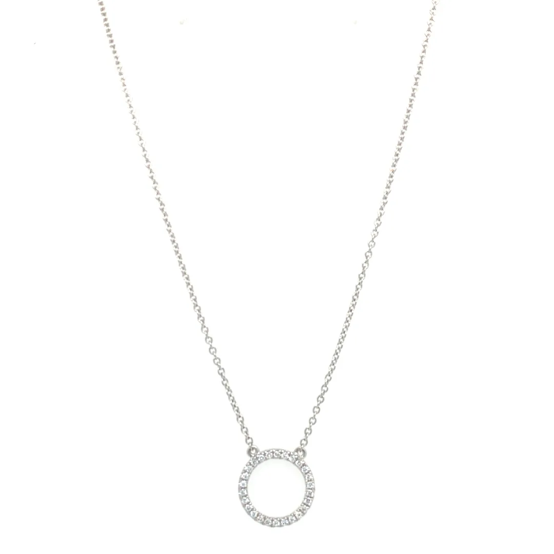 18K White Gold Diamond Necklace