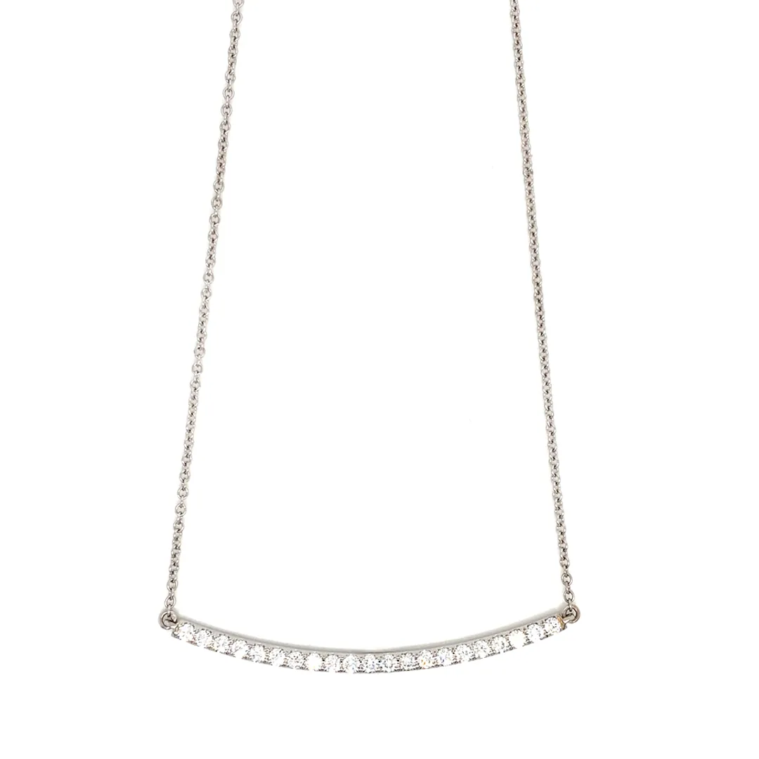 18K White Gold Diamond Necklace