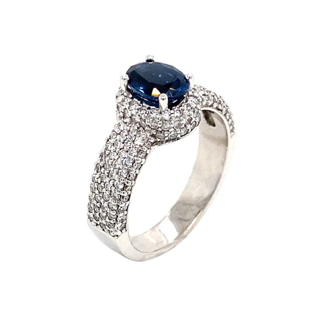 18K White Gold Diamond Ring