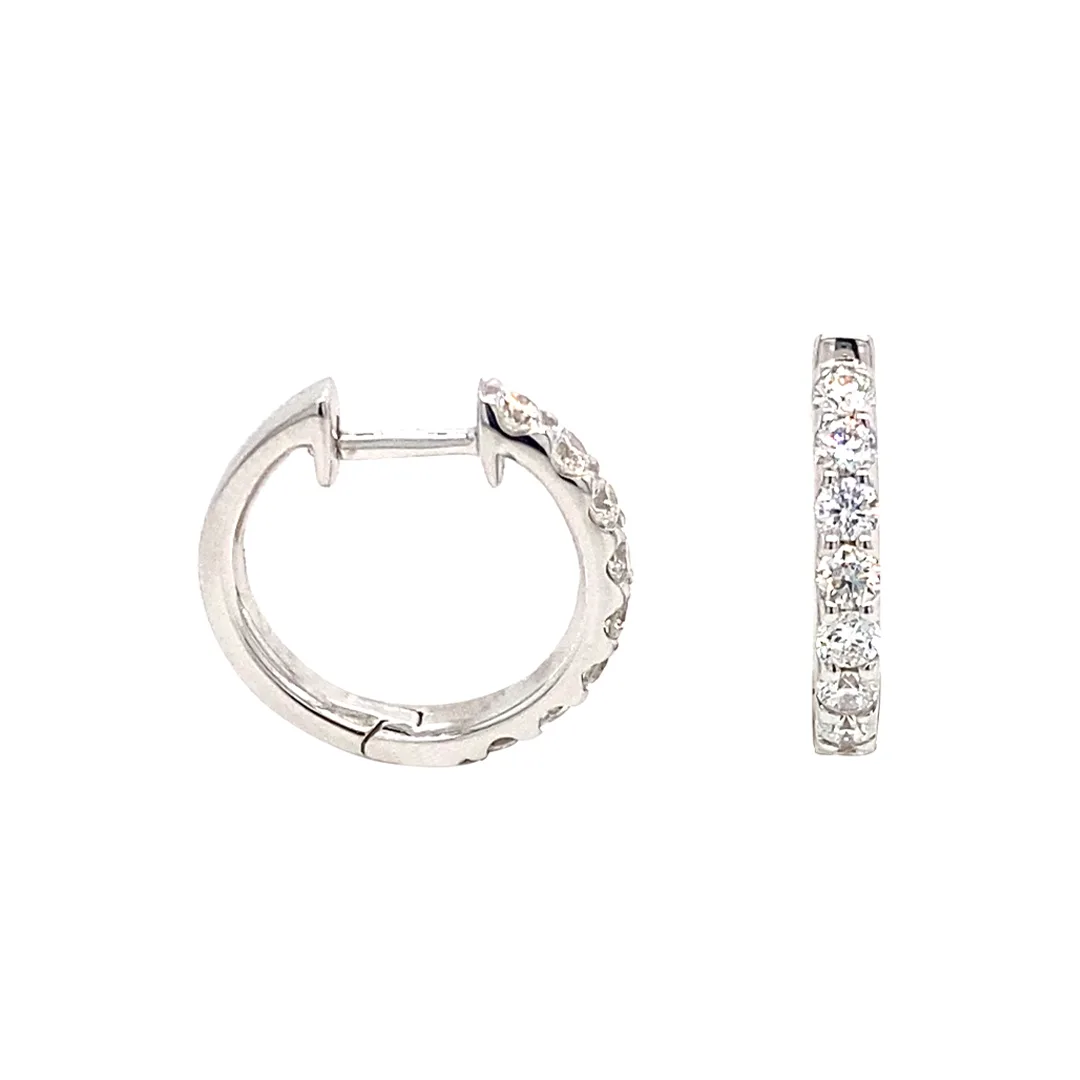 18K White Gold Diamond Earrings