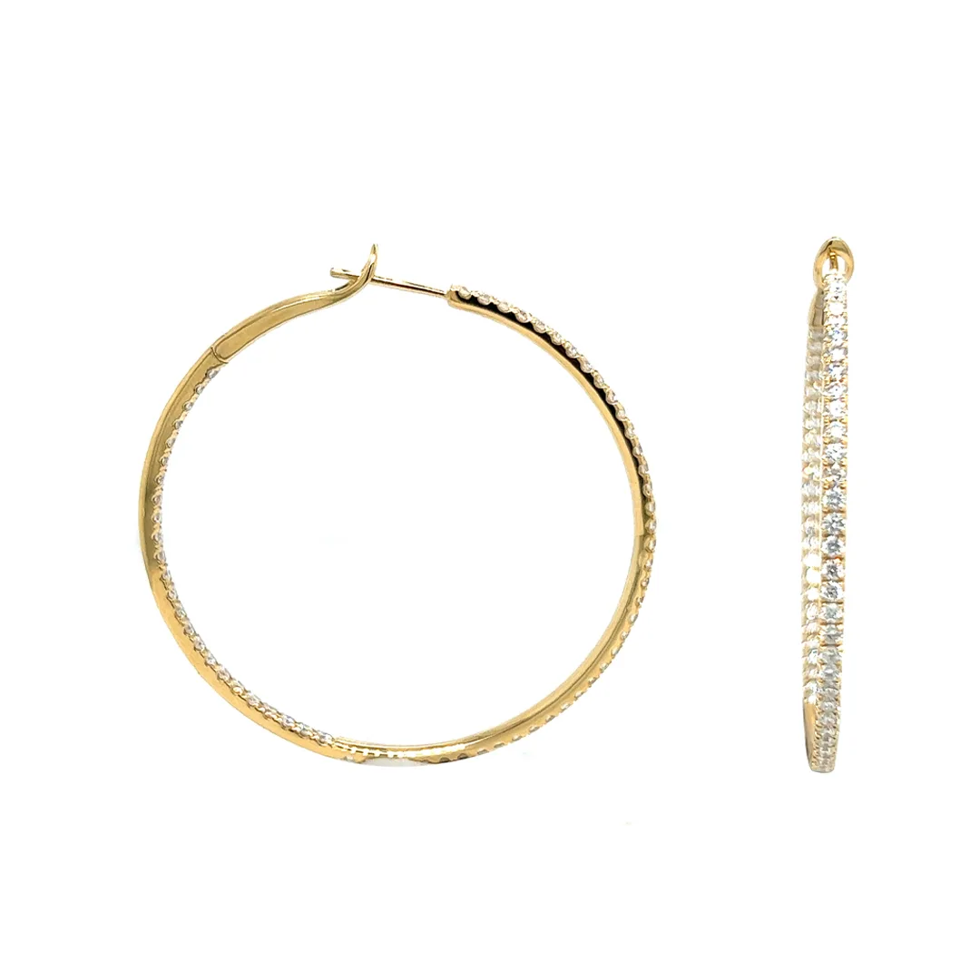 18K Yellow Gold Diamond Earrings