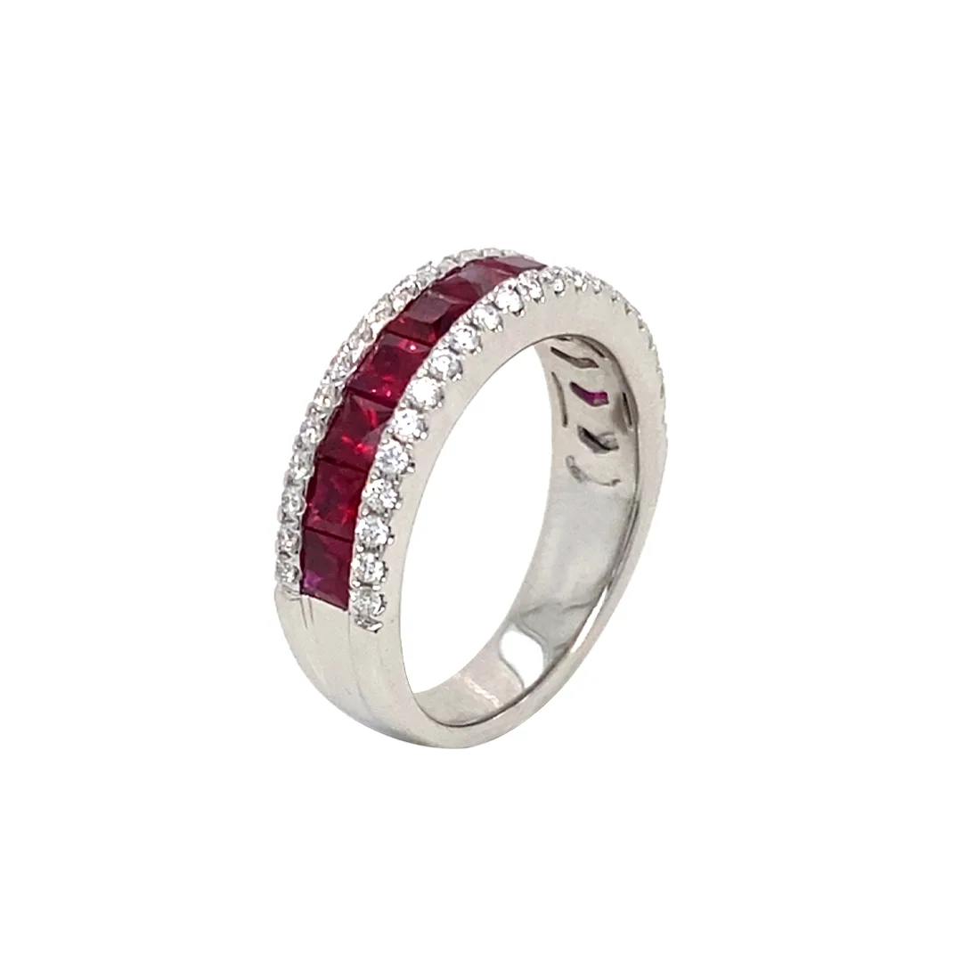 18K White Gold Ruby Ring