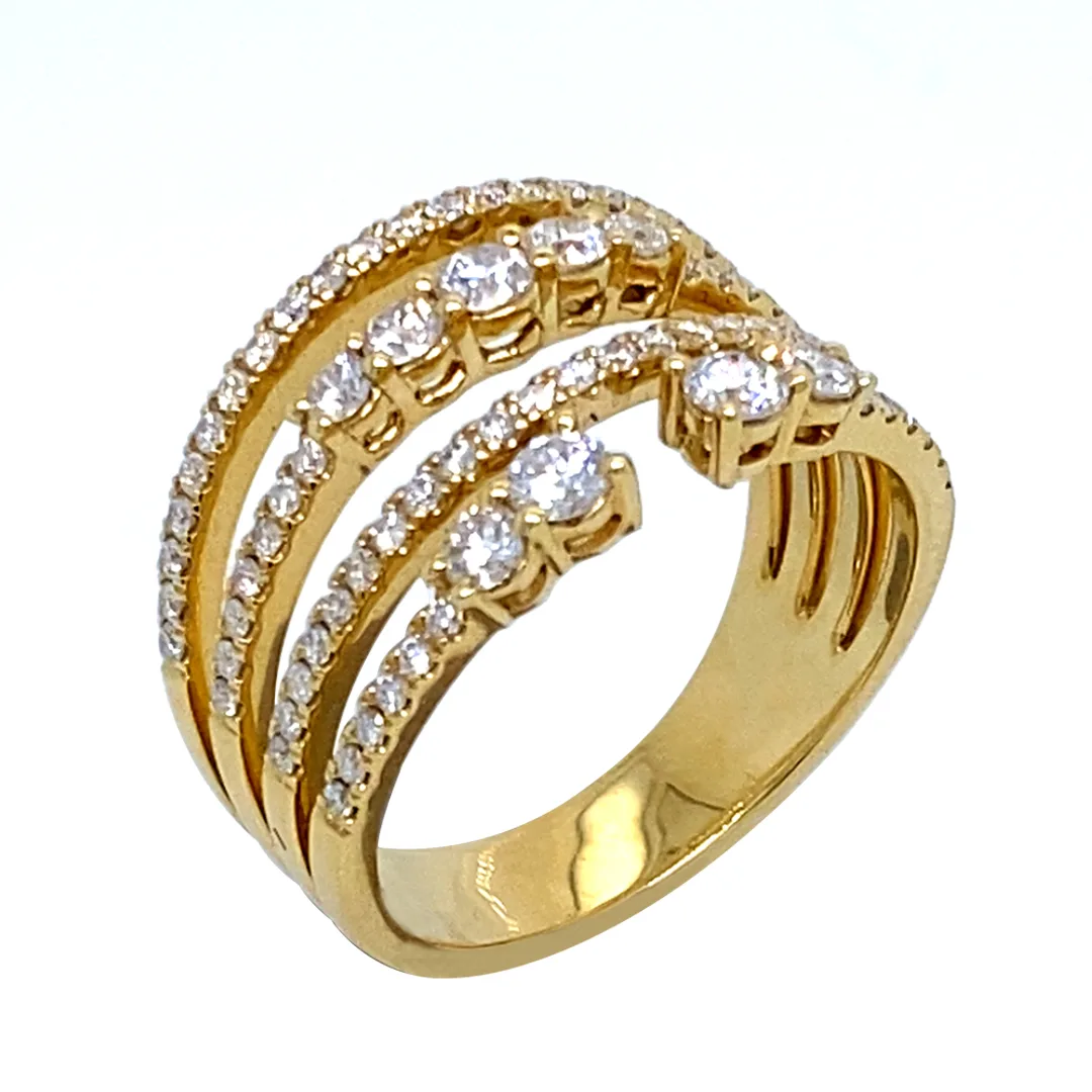 18K Yellow Gold Diamond Band