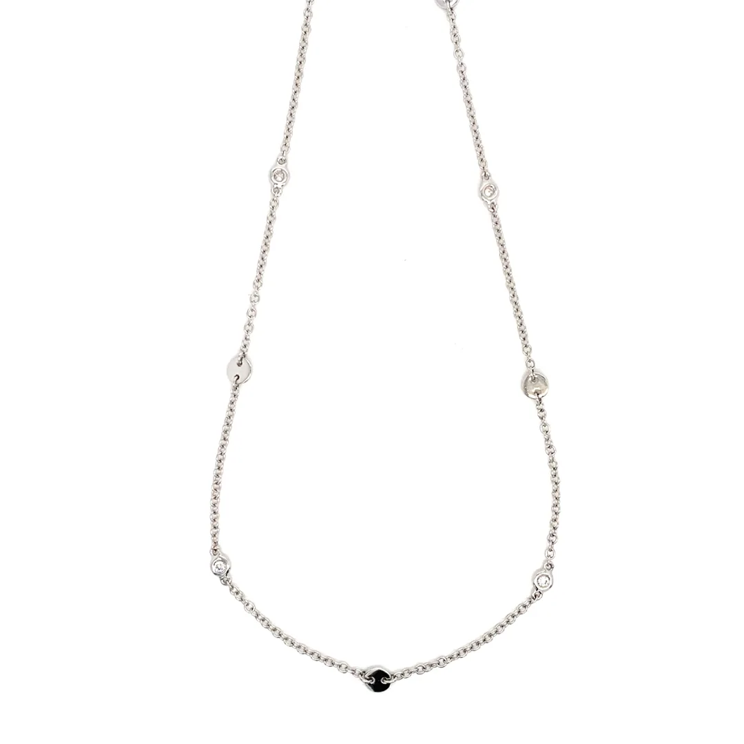 18K White Gold Diamond Necklace