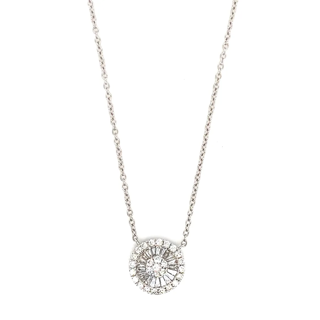 18K White Gold Diamond Necklace