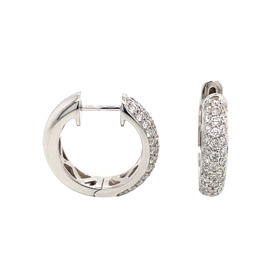 18K White Gold Diamond Earrings