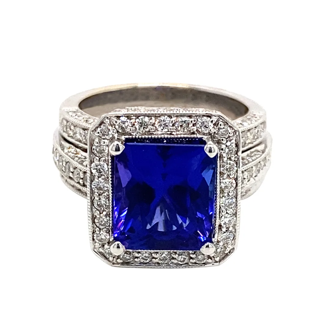 18K White Gold Tanzanite Ring