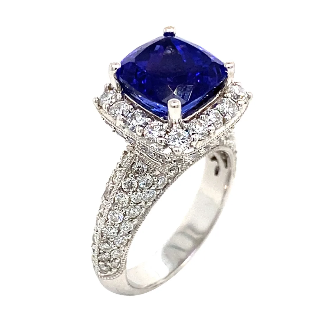 18K White Gold Tanzanite Ring