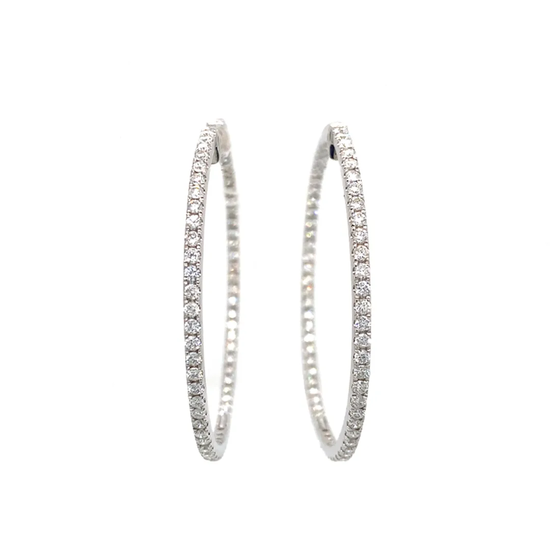 18K White Gold Diamond Earrings