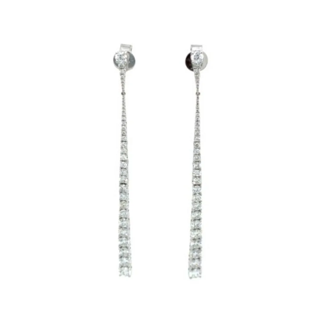 18K White Gold Diamond Earrings