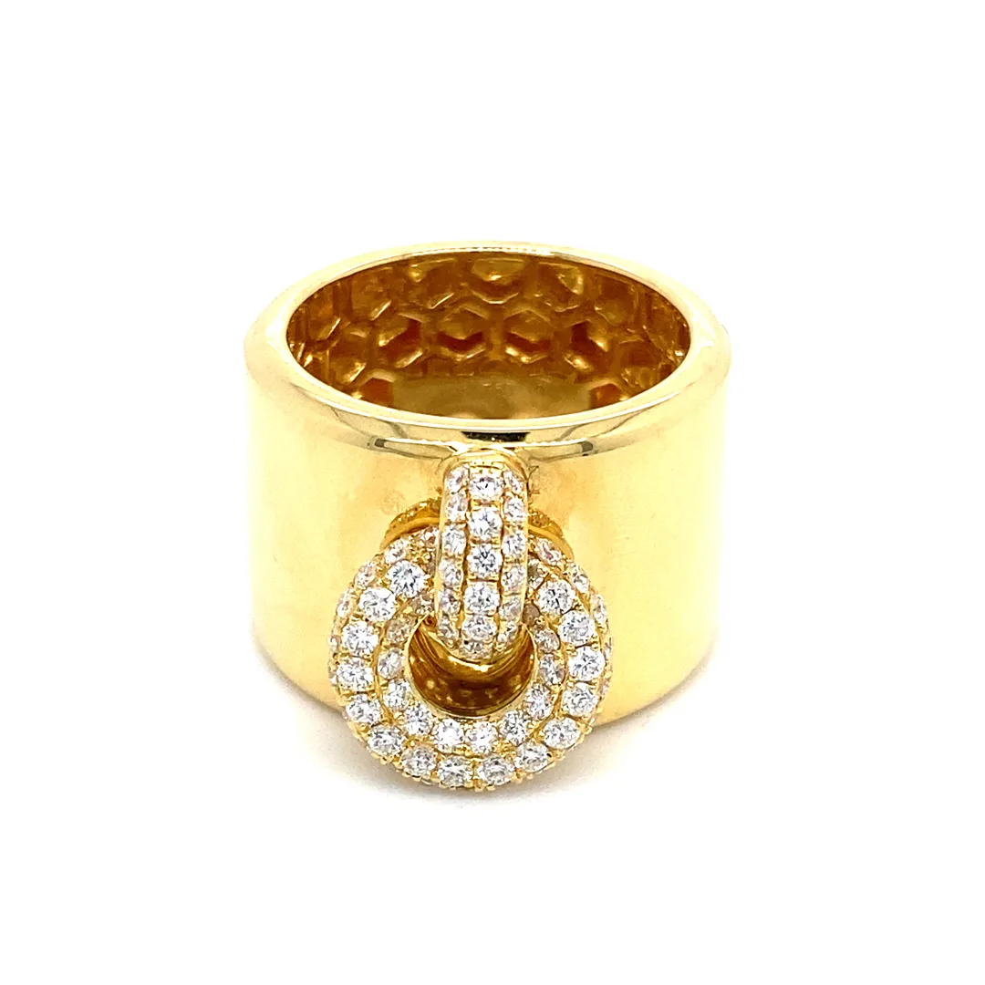 18K Yellow Gold Diamond Band