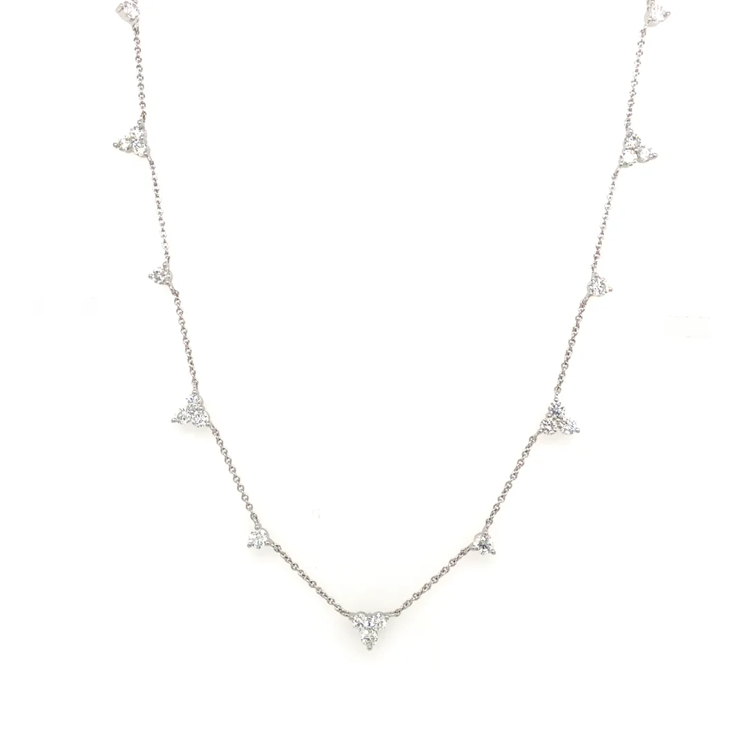 18K White Gold Diamond Necklace