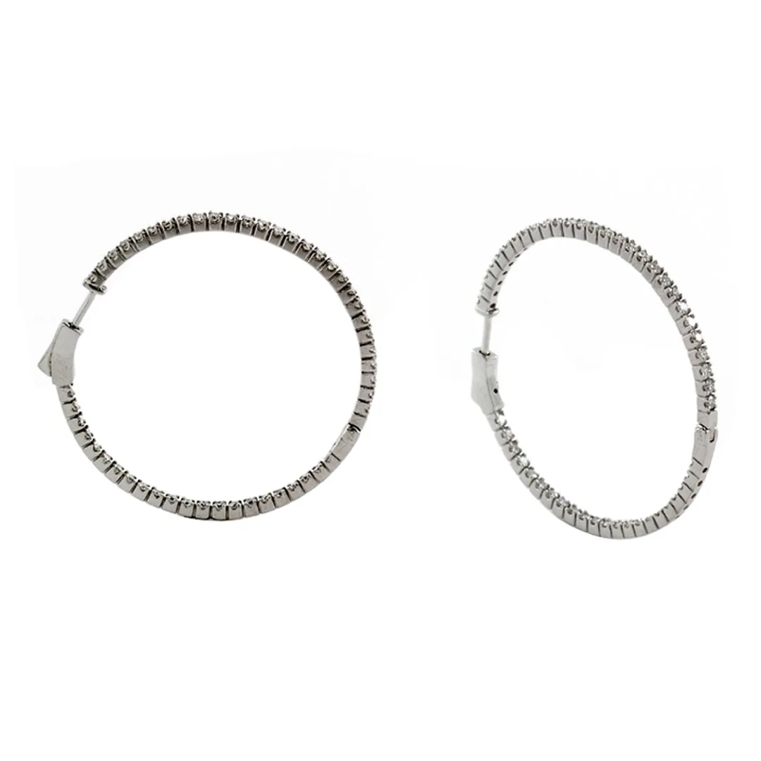 18K White Gold Diamond Earrings