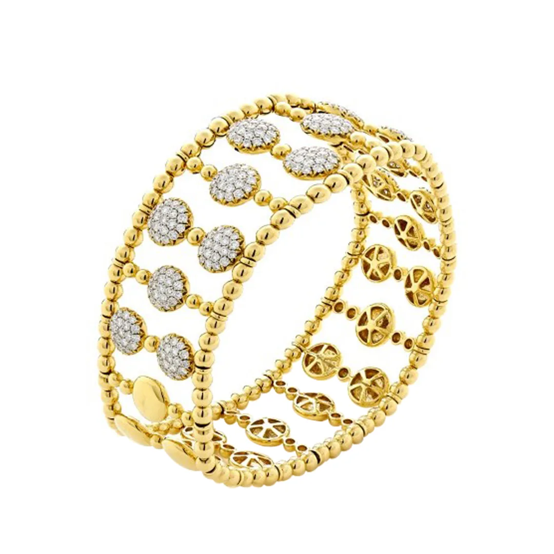 18K Yellow Gold Diamond Bangle