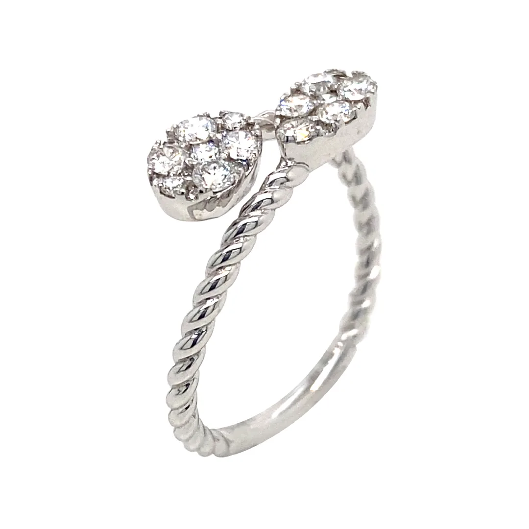 18K White Gold Diamond Band
