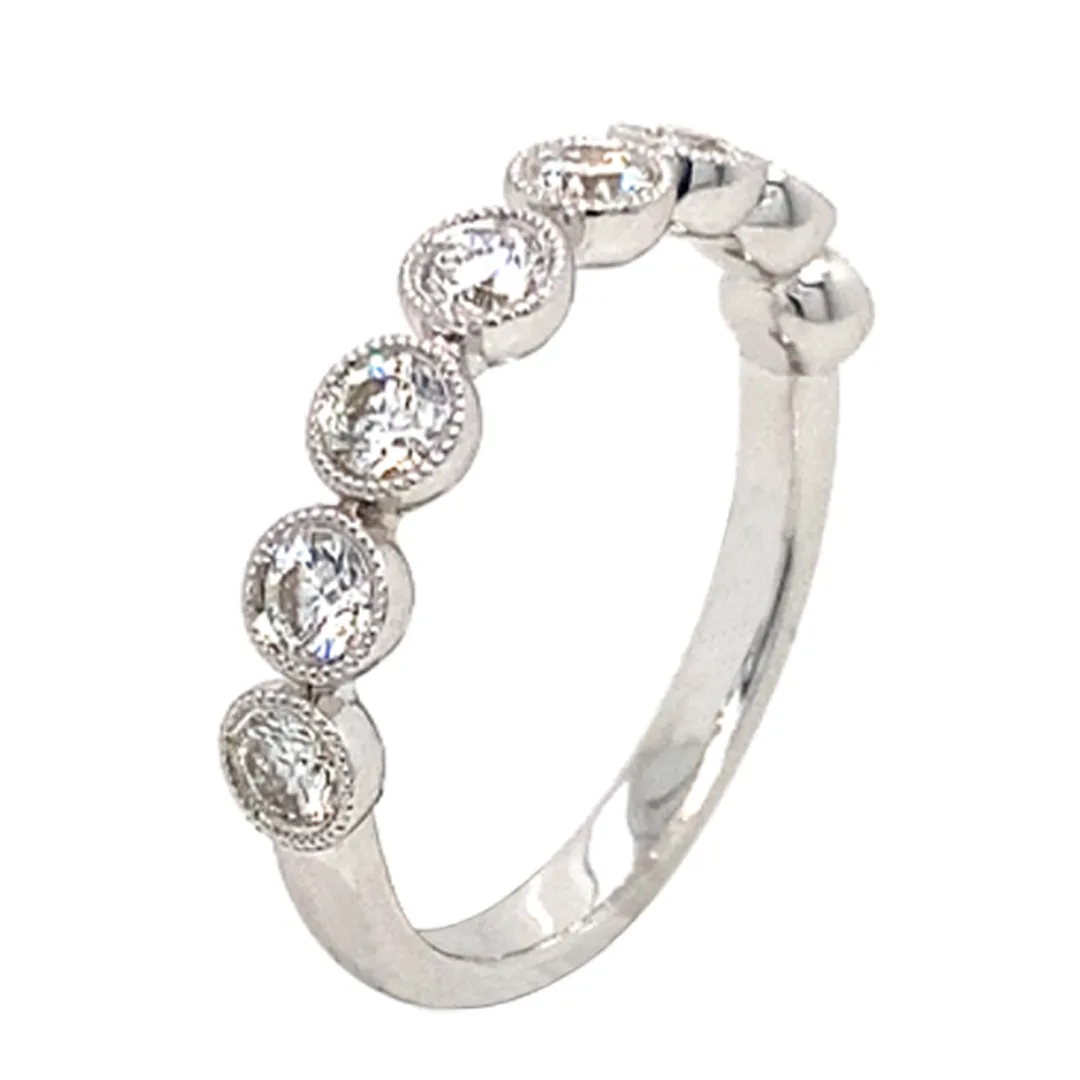 18K White Gold Diamond Band