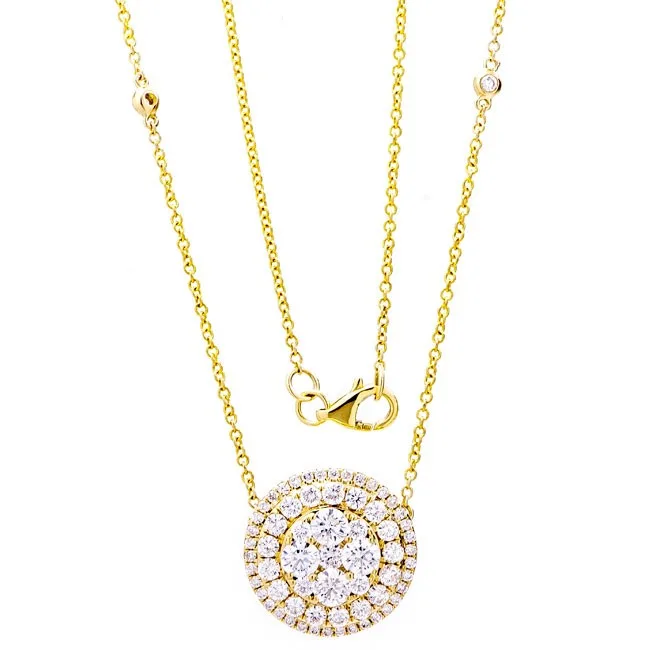 18K Yellow Gold Diamond Necklace