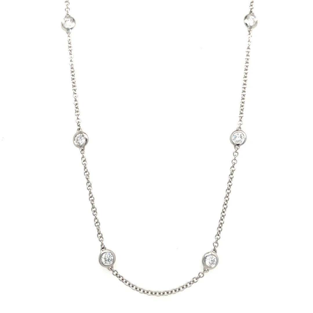 18K White Gold Diamond Necklace