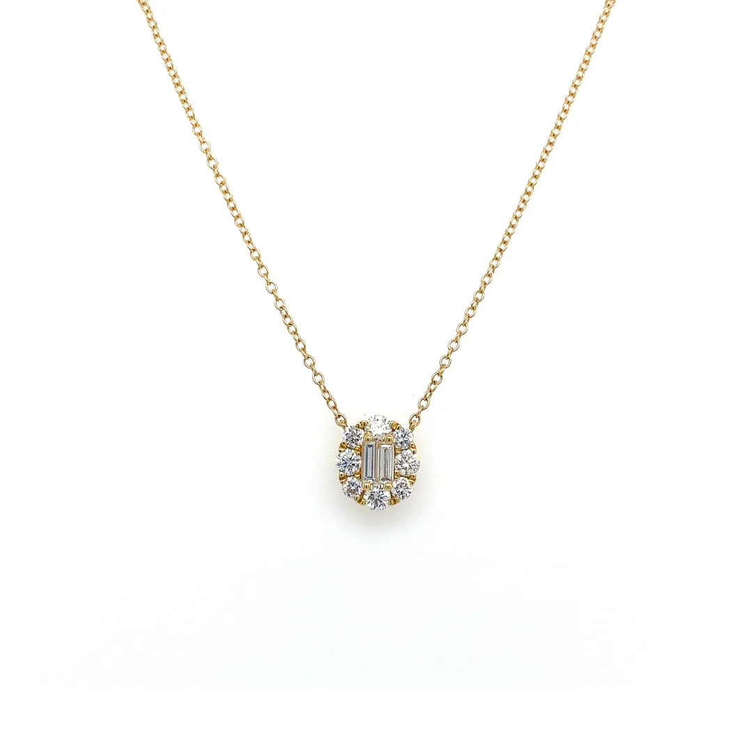 18K Yellow Gold Diamond Necklace