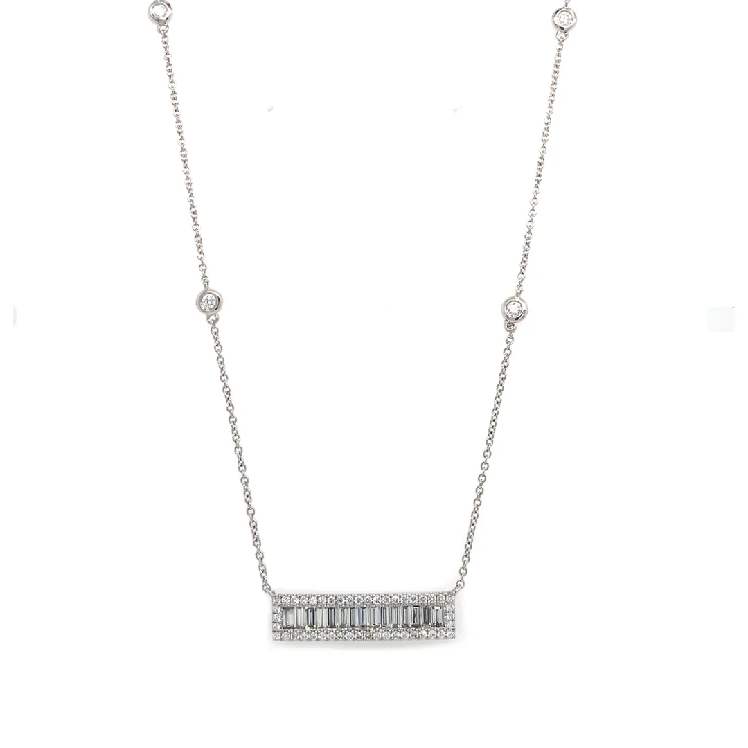 18K White Gold Diamond Necklace