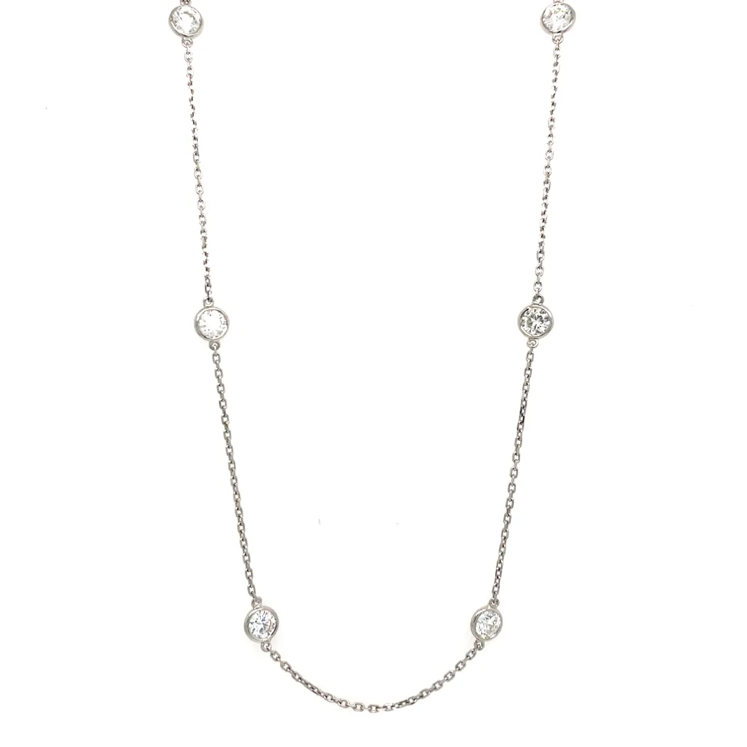 18K White Gold Diamond Necklace