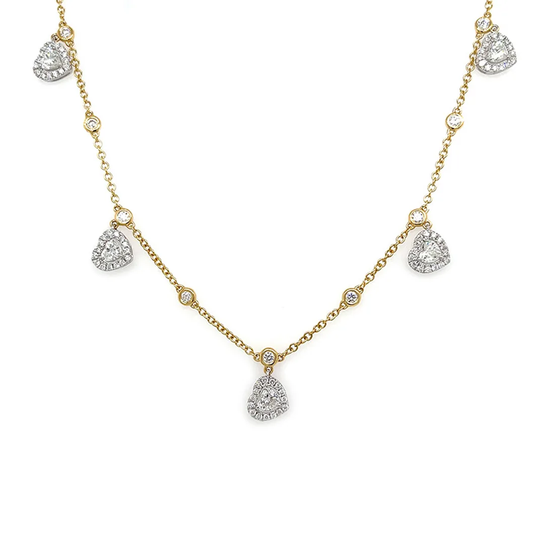 18K Yellow Gold Diamond Necklace