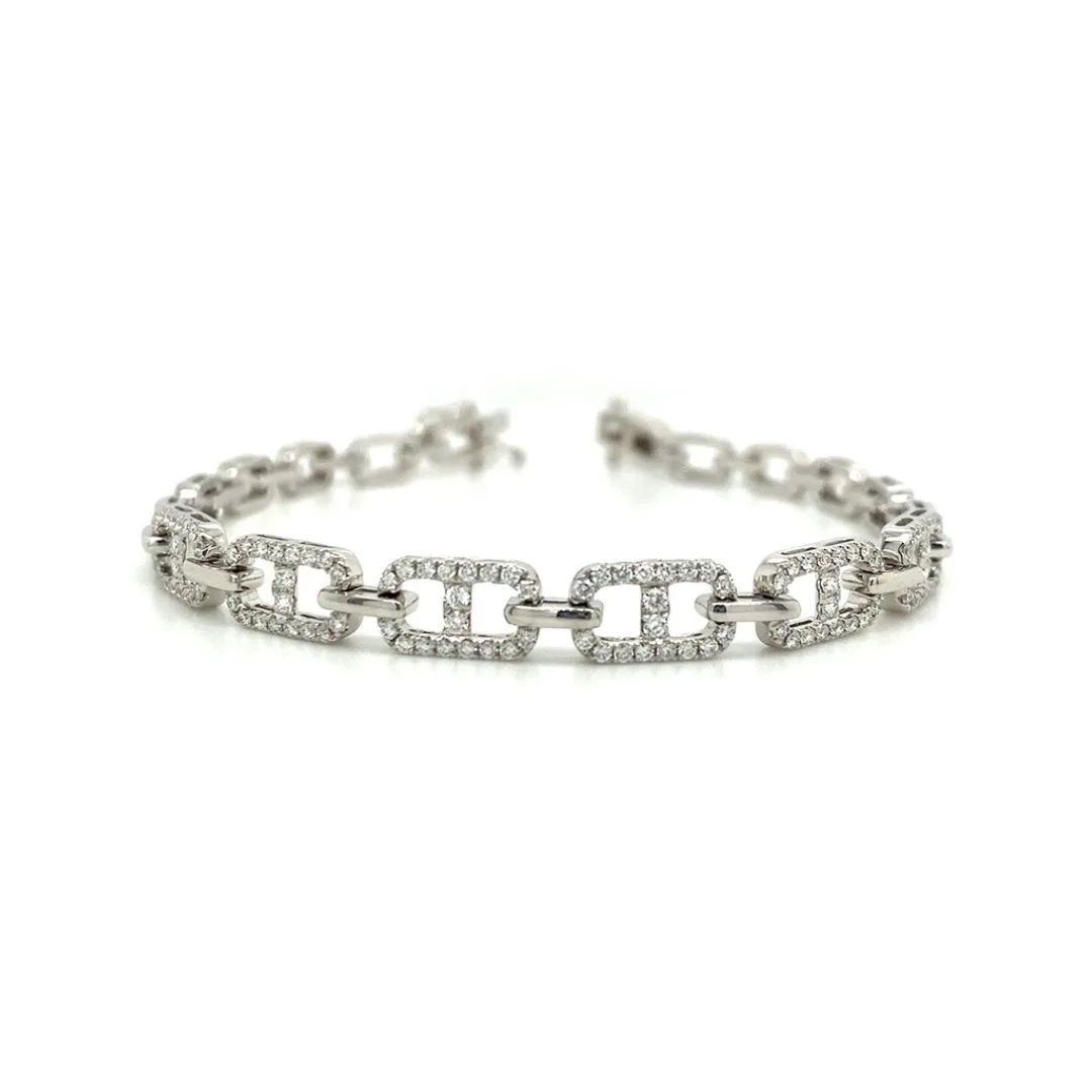 18K White Gold Diamond Bracelet