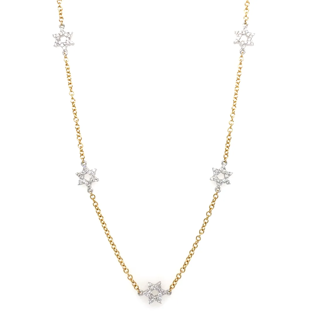 18K Two-Tone Gold Diamond Necklace