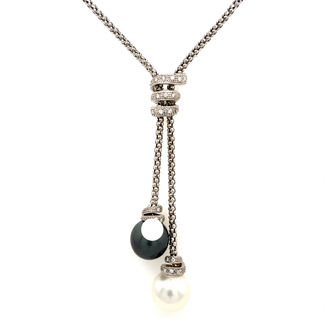 18K White Gold Pearl Necklace