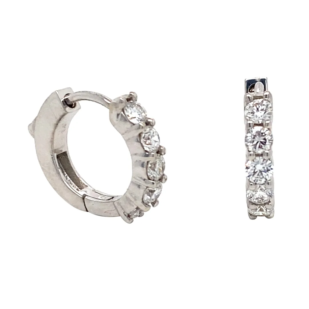 18K White Gold Diamond Earrings