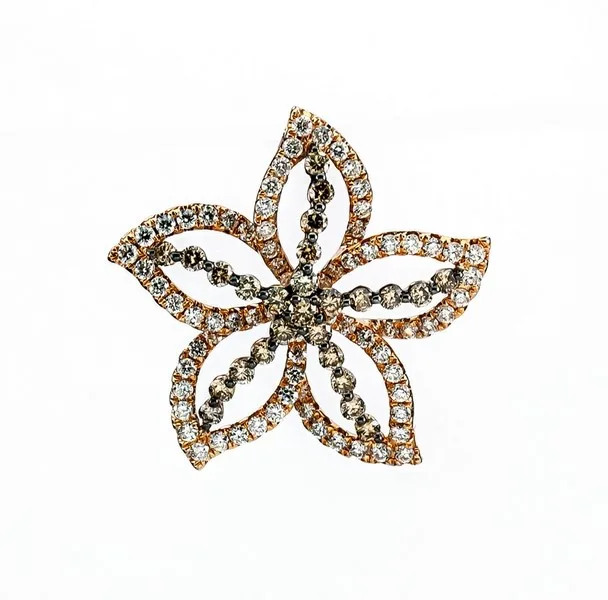 18K Rose Gold Brown Diamond Pendant