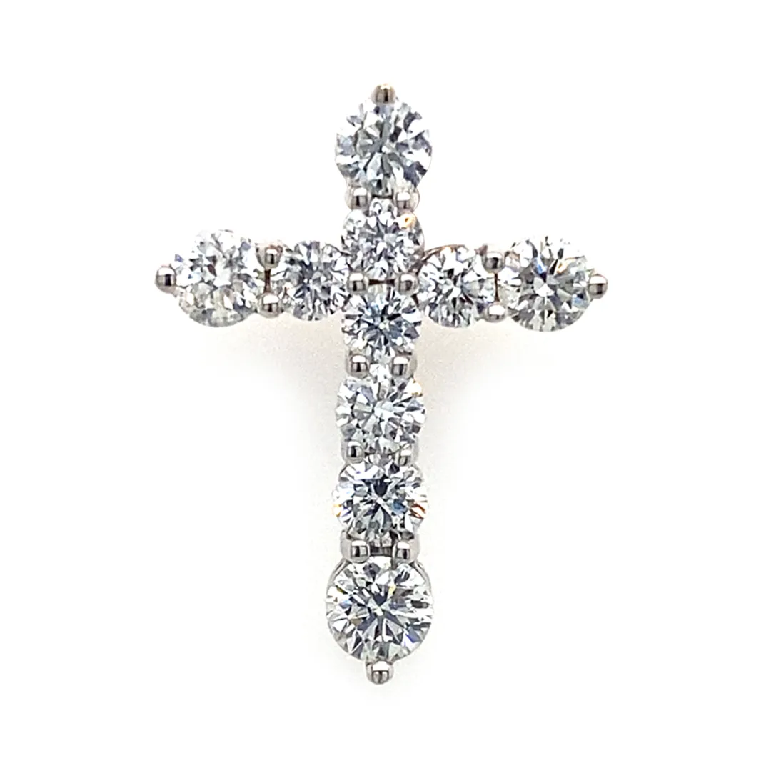 18K White Gold Diamond Pendant