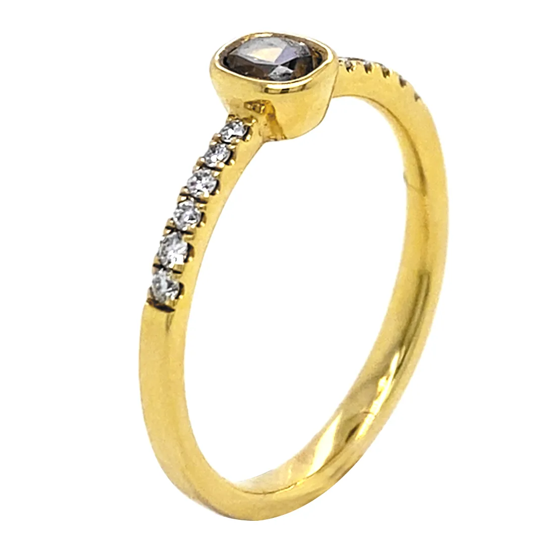 18K White Gold Brown Diamond Band