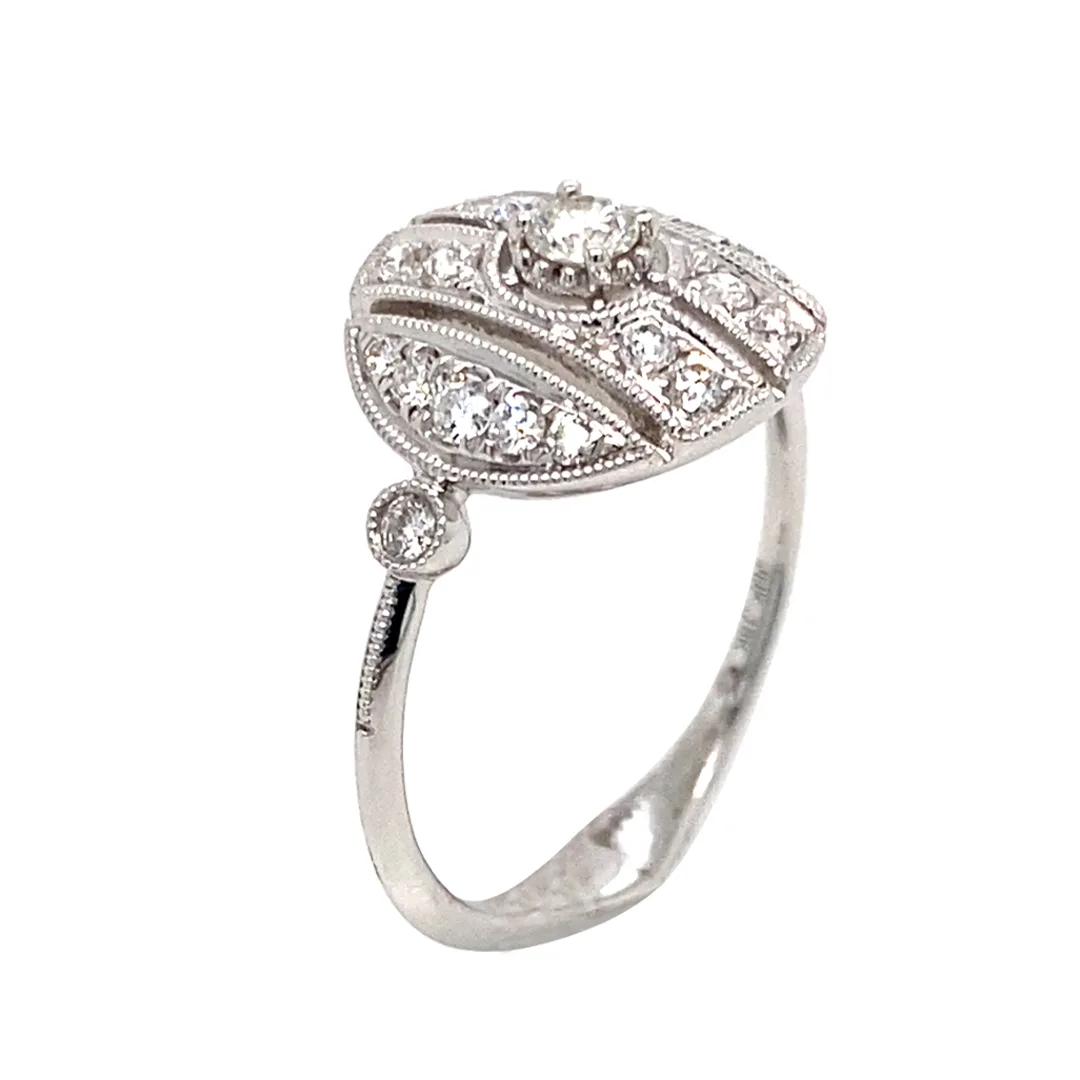 18K White Gold Diamond Ring