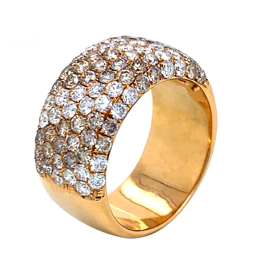 18K Rose Gold Brown Diamond Ring