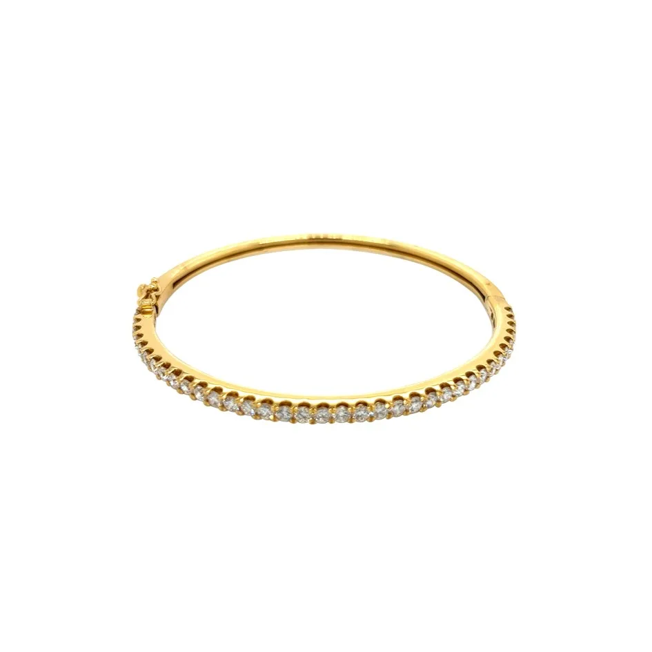 18K Yellow Gold Diamond Bangle