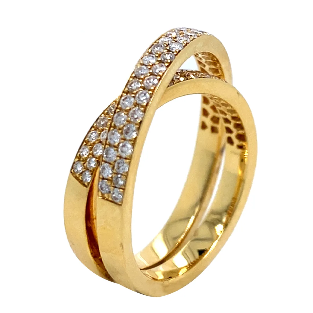 18K Yellow Gold Diamond Band