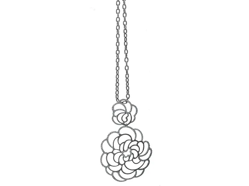 18K White Gold Diamond Necklace