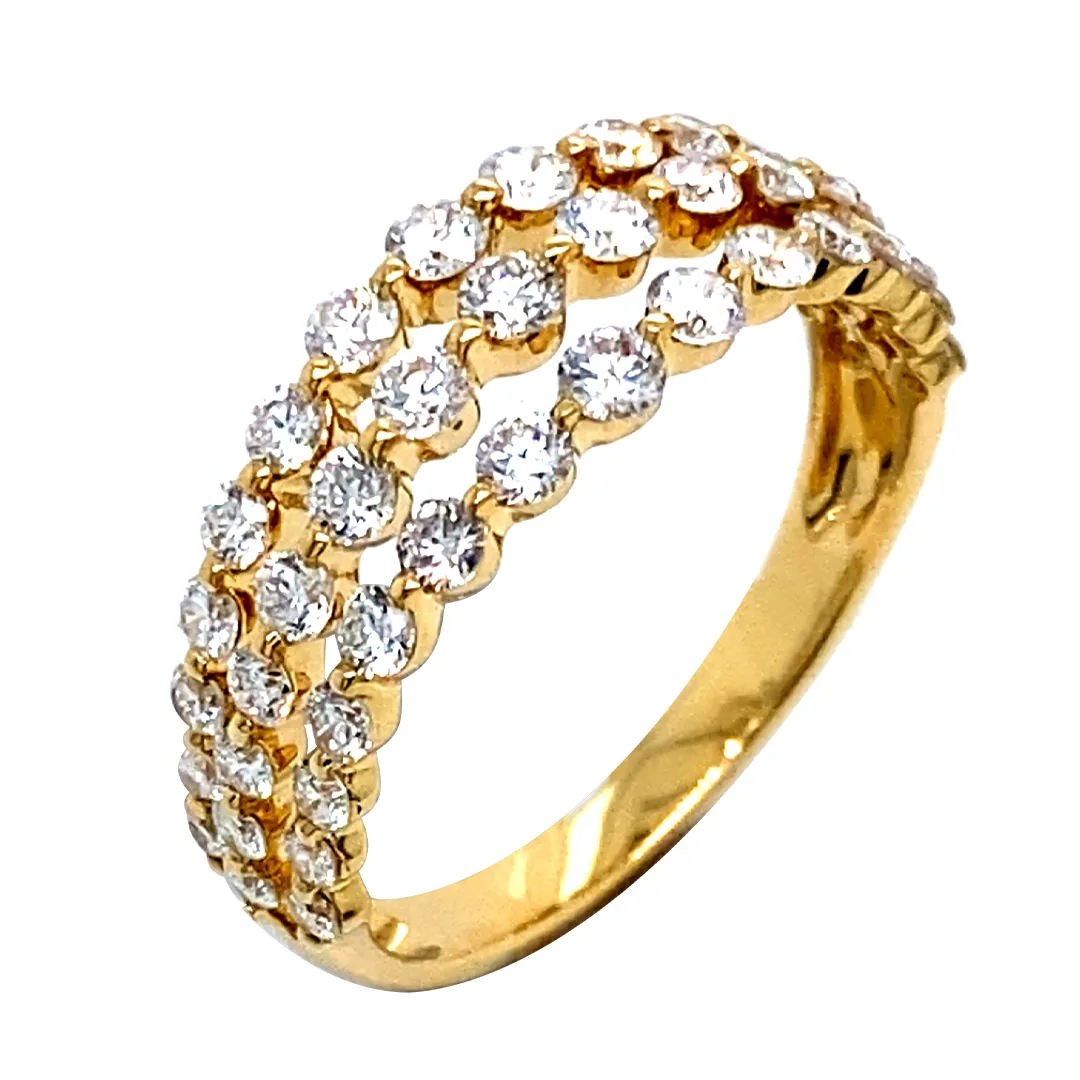 18K Yellow Gold Diamond Band