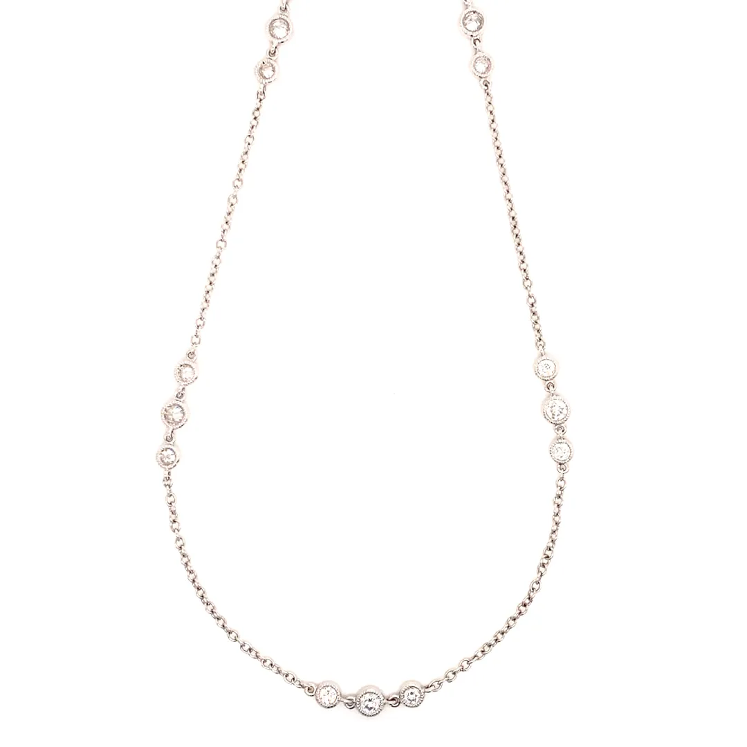 18K White Gold Diamond Necklace